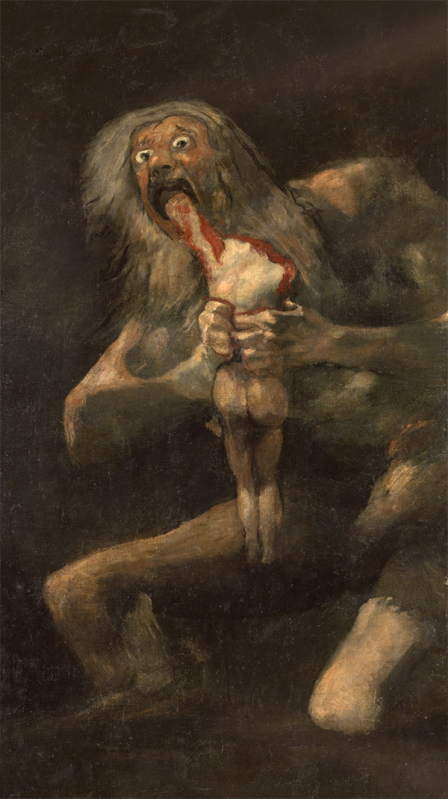 El aquelarre o El gran cabrón (1820-1823) Goya. Óleo sobre revestimiento mural trasladado a lienzo (Museo del Prado)